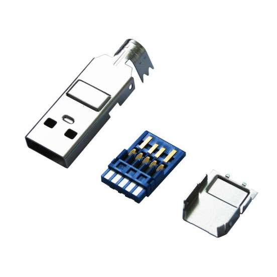 USB 3.0 A TYPE MALE SOLDER THREE
